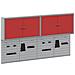 Set di armadi per attrezzi con lo scaffale 6 pcs Rosso - Foto miniatura 1