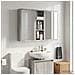 Armadio da bagno a muro Sonoma grigia 20 x 10 x 60,5 cm - Foto miniatura 4