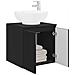 Mobile Lavabo da Parete Nero 49,5 x 44,5 x 65 cm - Foto miniatura 2