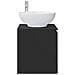 Mobile Lavabo da Parete Nero 49,5 x 44,5 x 65 cm - Foto miniatura 3