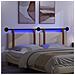 Testiera sospesa Con luce LED Crema PU Antico - Foto miniatura 5