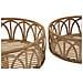 Set 3 Vassoi Fuji In Rattan Naturale — Ø 50x16, Ø 40x14, Ø 30x12 Cm - Foto miniatura 2