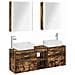 Set di mobili per il bagno 5 pcs Rovere Fumo - Foto miniatura 1