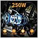 Bicicletta Elettrica Adulti Doppio Motore 250W DK400 Max Batteria Rimovibile 48V 20Ah Autonomia 60-80 km 25km /h Acceleratore a Pollice Shimano 7 Velocità Display LCD 20 Pollici Fat Tire Freni Idraulici Sospensioni Integrali - Foto miniatura 7