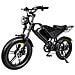 Bicicletta Elettrica Adulti Doppio Motore 250W DK400 Max Batteria Rimovibile 48V 20Ah Autonomia 60-80 km 25km /h Acceleratore a Pollice Shimano 7 Velocità Display LCD 20 Pollici Fat Tire Freni Idraulici Sospensioni Integrali - Foto miniatura 1