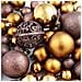 Set Palline di Natale 100 pz 3/4/6 cm Marrone / Bronzo / Oro - Foto miniatura 2