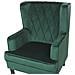 Poltrona In Velluto Verde Con Poggiapiedi Sandset - Foto miniatura 14