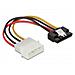 SATA HDD > 4pin male with metal clip - straight, Maschio / maschio, 0,12m, Multi - Foto miniatura 1