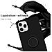 Custodia Compatibile Con Apple Iphone 11 Pro In Liquid Nero - Coperchio Protettivo In Silicone Tpu Flessibile Con Anello - Foto miniatura 3