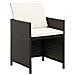 Set Sedie Da Giardino Con Poggiapiedi 4 Pz In Polyrattan Nero - Foto miniatura 2