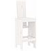 Sgabelli Da Bar 2pz Bianchi 40x42x120 Cm Legno Massello Pino - Foto miniatura 3