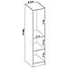 Guardaroba Cusna, Mobile Appendiabiti Per Camera Da Letto, Armadio A 1 Anta Singola, 41x52h184 Cm, Bianco - Foto miniatura 3
