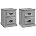 Comodini 2 Pz Grigio Sonoma 39x39x47,5 Cm In Legno Multistrato - Foto miniatura 2