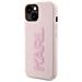 Cover Per Iphone 15 Plus 3d Rubber Karl Glitter, Rosa - Foto miniatura 1