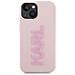 Cover Per Iphone 15 Plus 3d Rubber Karl Glitter, Rosa - Foto miniatura 2