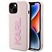 Cover Per Iphone 15 Plus 3d Rubber Karl Glitter, Rosa - Foto miniatura 3