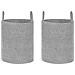 Set Di 2 Cestini Saryk Cotone Grigio - Foto miniatura 5