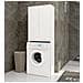Mobile Alto, Collona da Bagno FIN per Lavatrice, 2 ante, 64x30x180 cm, Colore Bianco - Foto miniatura 5