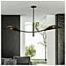 Lampada A Soffitto Lotus - Nero, Oro - Acciaio Verniciato A Polvere, Tessuto - 103x60x11 Cm - Foto miniatura 1