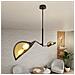 Lampada A Soffitto Lotus - Nero, Oro - Acciaio Verniciato A Polvere, Tessuto - 103x60x11 Cm - Foto miniatura 8