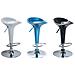 Sgabello Da Interno Bar Con Seduta In Abs E Base In Acciaio Con Altezza Regolabile Spike - Blue - Foto miniatura 1