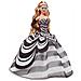 Barbie Signature 65° Anniversario Bambola Bionda Abito Bianco E Nero, Bianco / Nero - Foto miniatura 1