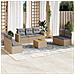 Set Divano da Giardino 8 pz con Cuscini Beige in Polyrattan - Foto miniatura 2