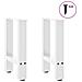 Gambe Per Tavolino Bianco 2 Pz 38x(42-43) Cm Acciaio - Foto miniatura 3