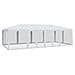 Tenda Per Feste Con 12 Pareti Laterali In Rete Bianco 8x4m Hdpe - Foto miniatura 2