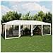 Tenda Per Feste Con 12 Pareti Laterali In Rete Bianco 8x4m Hdpe - Foto miniatura 1