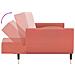 Divano Letto A 2 Posti Con 2 Cuscini Rosa In Velluto - Foto miniatura 5