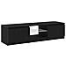Mobile TV  con luci LED Nero Rovere 140x40x35,5 cm in legno ingegnerizzato - Foto miniatura 1