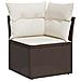 Set Divani da Giardino 9 Pezzi con Cuscini Marrone Rattan Polietilene, Divano da Giardino 2 Posti con Cuscini Marrone Rattan Polietilene - Foto miniatura 7