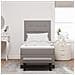 Letto box spring con materasso e panca grigia 80x200 cm tessuto - Foto miniatura 5