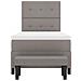 Letto box spring con materasso e panca grigia 80x200 cm tessuto - Foto miniatura 9