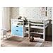 Letto A Mezza Altezza Legno Susville 90 X 200 Cm Blu - Foto miniatura 1