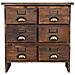 Comodino In Legno 6 Cassetti 48,5x31x46h Cm - Foto miniatura 2