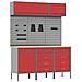 Set di mobili da lavoro con cassetto con blocco 8 pcs Rosso - Foto miniatura 1