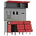 Set di mobili da lavoro con cassetto con blocco 8 pcs Rosso - Foto miniatura 5