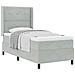 Letto a molle con materasso Grigio chiaro 90 x 200 cm Velluto - Foto miniatura 1