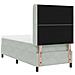 Letto a molle con materasso Grigio chiaro 90 x 200 cm Velluto - Foto miniatura 9