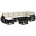 Set Divano da Giardino 8 pcs Nero e Bianco Crema polyrattan - Foto miniatura 1