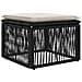 Set Divano da Giardino 8 pcs Nero e Bianco Crema polyrattan - Foto miniatura 4