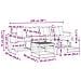 Set di divani da esterno con cuscino 6 pcs Naturale e Beige - Foto miniatura 9