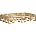 Set di divani da esterno con cuscino 10 pcs Bianco e Beige - Foto miniatura 1