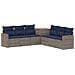 Set di divani 7 pcs Grigio e Blu Navy - Foto miniatura 1
