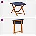 Lettino 2 pcs Legno di Eucalipto Massello Blu - Foto miniatura 6