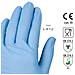 Guanti da lavoro in nitrile monouso ambidestri confezione 100 Pz Tg L - Foto miniatura 3