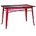 Tavolo Ferro Bristol Cm160x80h76 Rosso - Foto miniatura 2