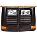 Credenza Camion In Legno Massello Di Mango Grigio Scuro - Foto miniatura 3